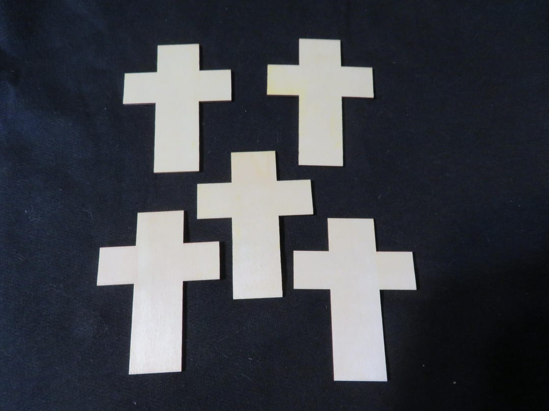 Square Crosses Set of 5 Traditional Square Crosses ,unfinished Wood Ornament,ready to ...