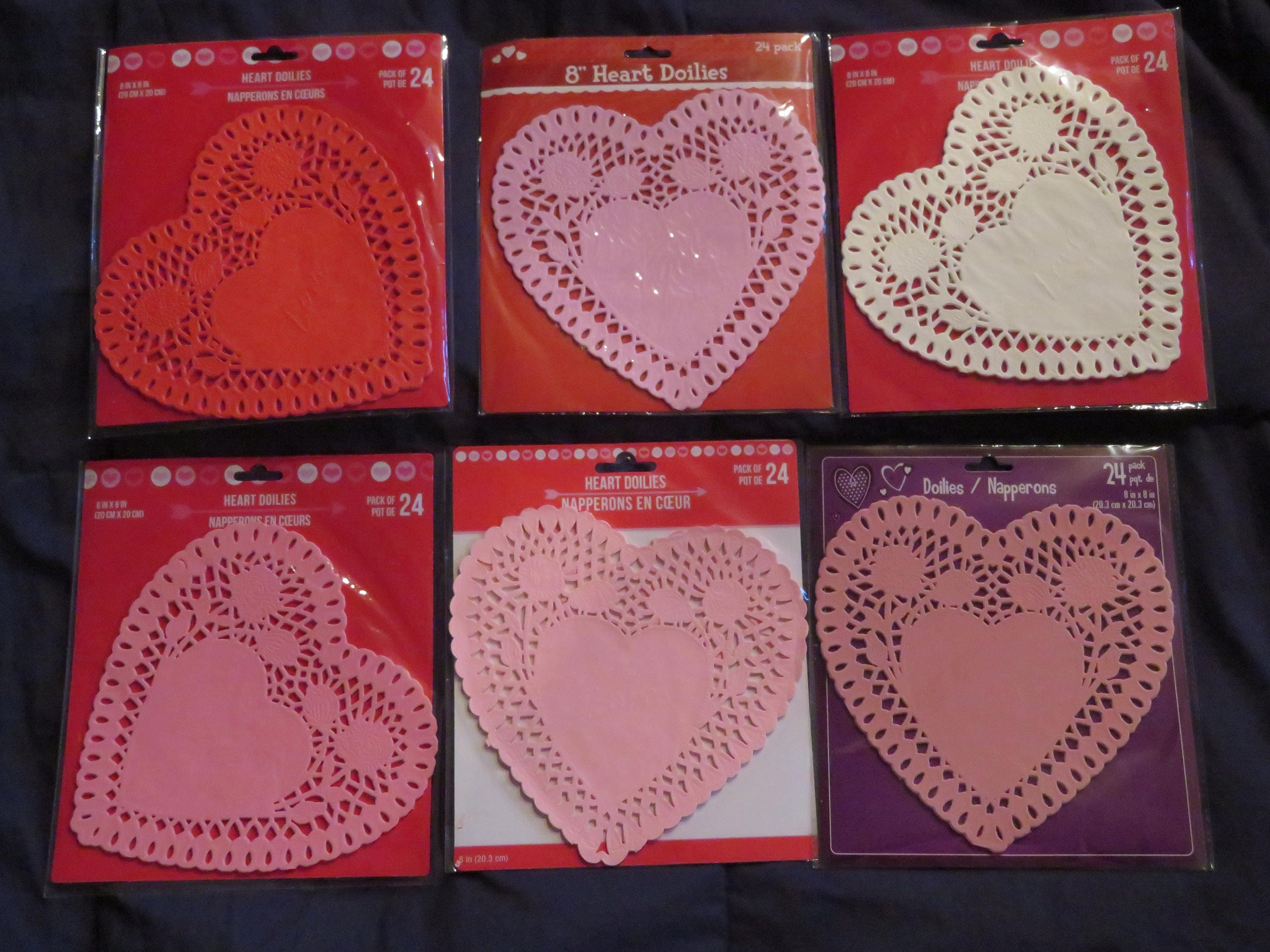 Heart tissue paper doilies,4 inch white ,40/pkg,Valentine's day,kid's  art,cardmaking,decoupage,scrapbooking,collage