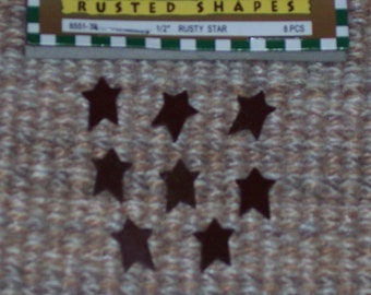 Lot of 25 Rusty Barn Stars 3.5 in 3 1/2" Primitive Country 2D Rust Craft Supply 