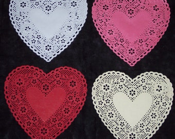 6 inch heart  doilies,ivory,red,pink,white or assorted,20/pkg,Wedding, Valentine's day,cardmaking,decoupage,scrapbooking,collage