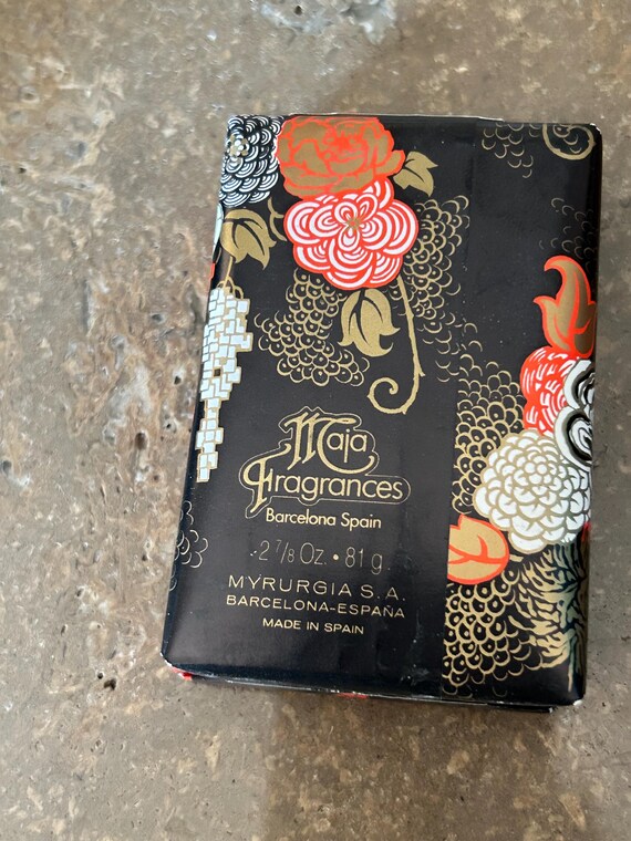 2 Bars Vintage Maja Myrurgia Fragrance Soap, Made in Spain,2 7/8