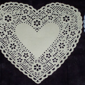 6 inch heart doilies,ivory,red,pink,white or assorted,20/pkg,Wedding, Valentine's day,cardmaking,decoupage,scrapbooking,collage image 5