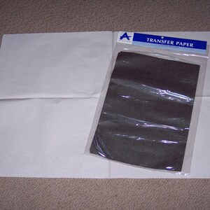 Transfer paper,black or white,2pks,2 sheets/pkg,Acclaim,18 in X 26 in,art,woodworking,fabric,paper,canvas image 2
