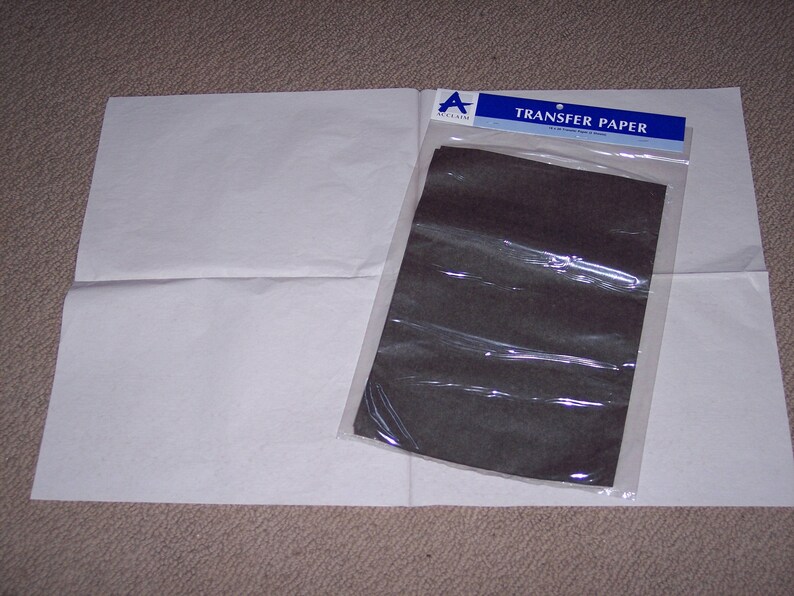 Transfer paper,black or white,2pks,2 sheets/pkg,Acclaim,18 in X 26 in,art,woodworking,fabric,paper,canvas image 2