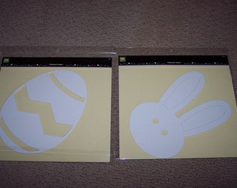 Easter Chipboard shapes,Easter egg or Bunny face,Making Memories,paint, decorate,use as stencils,kids art,craft