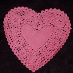 4 inch heart doilies,ivory,red,pink,white or assorted,25/pkg,Valentine's day,cardmaking,wedding,decoupage,scrapbooking,collage image 4