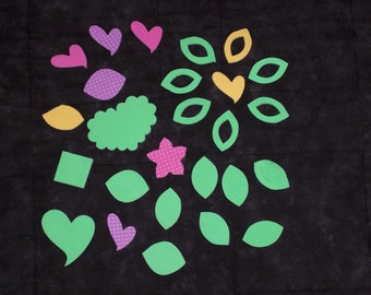 flowers and hearts foam sticker mix,fun foam,stick-on,craft pieces,ass't colors & shapes,plain,kid's cards,crafts
