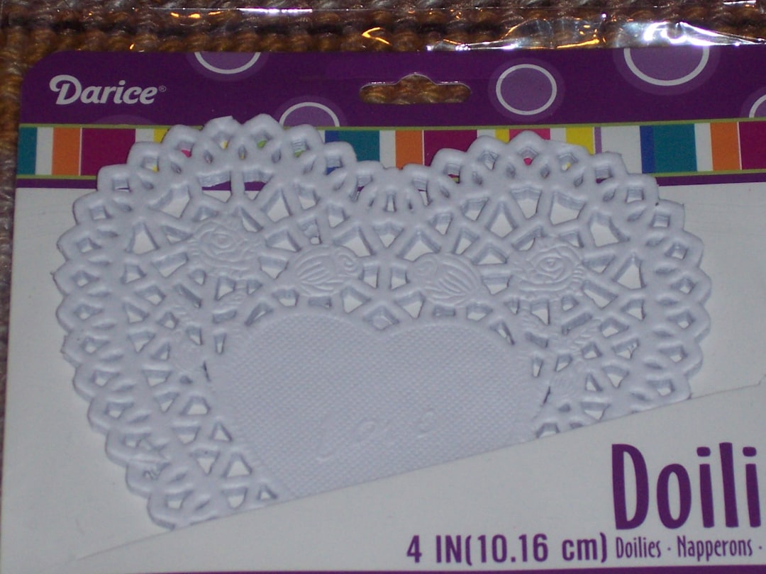 Heart Tissue Paper Doilies,4 Inch White ,40/pkg,valentine's Day