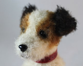 Jack Russell Puppy - PDF sewing pattern for a mohair dog