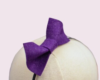 Bunny Small Purple Side Bow Headband