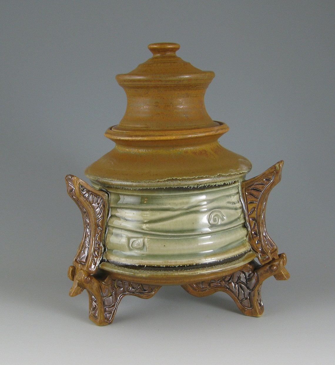 Ceramic Urn Lidded Ceramic Jar Urn Medium Cremation Urn 60 Etsy