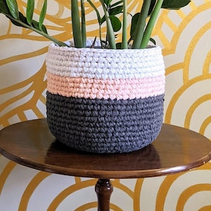 Handmade Crochet Plant Pot Cover - Ready to Ship
