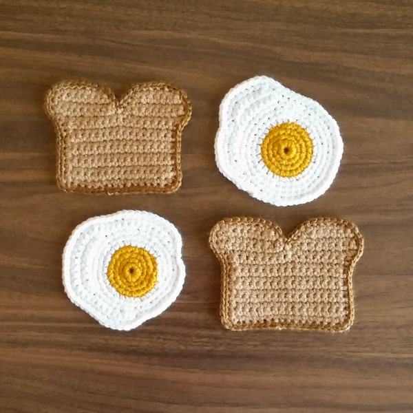 Toast and Egg Coaster Set - Made to Order