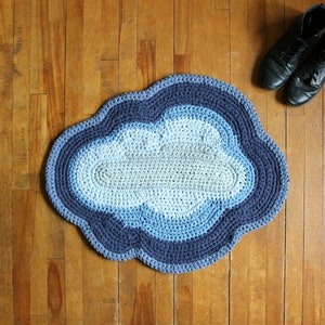 Handmade Raincloud Rug Ready to Ship image 1