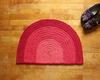 Handmade Monochromatic Arches Rug - Ready to Ship