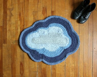 Handmade Raincloud Rug - Ready to Ship