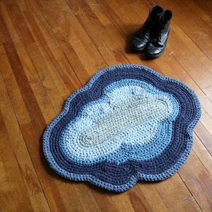 Handmade Raincloud Rug Ready to Ship image 2