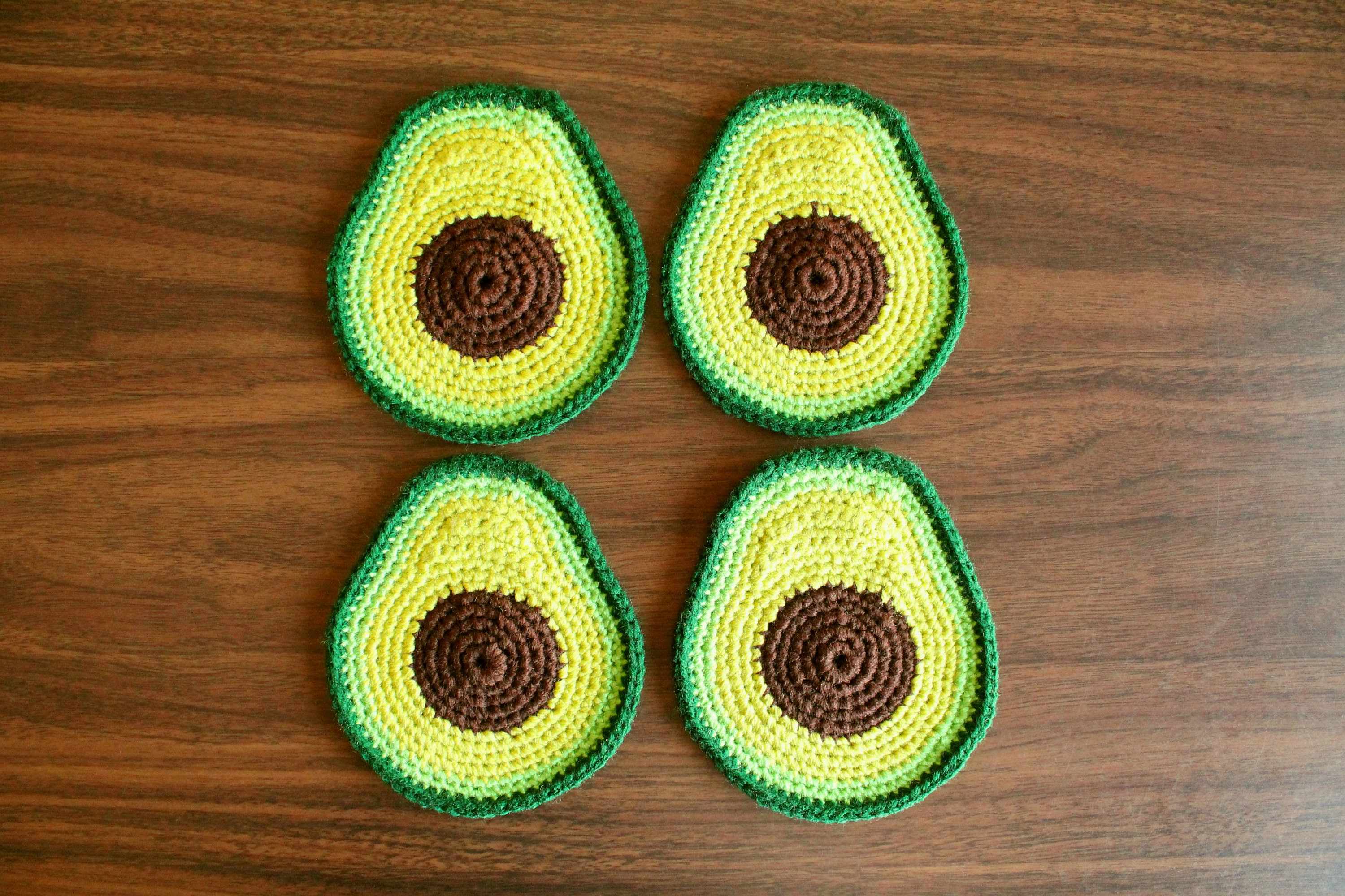 Avocado Coaster Set - Fabriqué sur Commande