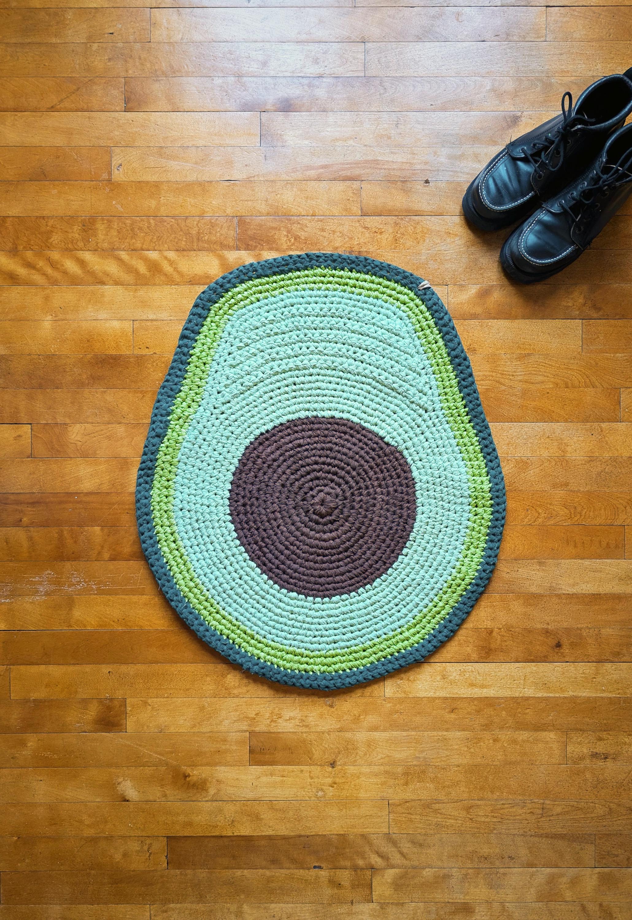 Handmade Avocado Rug - Ready to Ship