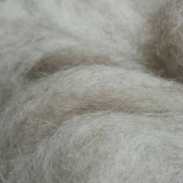 Light silver gray Navajo Churro wool roving spinning felting needle felting weaving tapestry rare breed