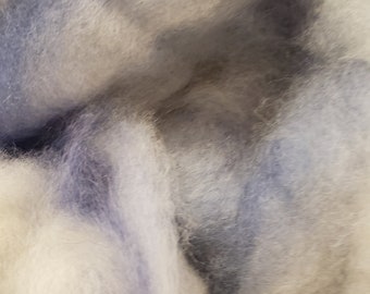 Leicester Longwool roving blue and white  Shave'em to Save'em