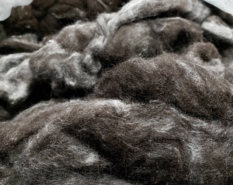 Black luxury roving Black is the Color wool alpaca silk