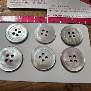 Vintage smoked Pearl Gray Shell Abalone buttons multiple sizes