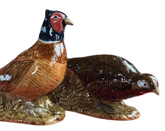 Pheasant  Salt and Pepper Shakers - Pheasant Salt and Pepper Hand Painted Stunning Supplied Gift Boxed