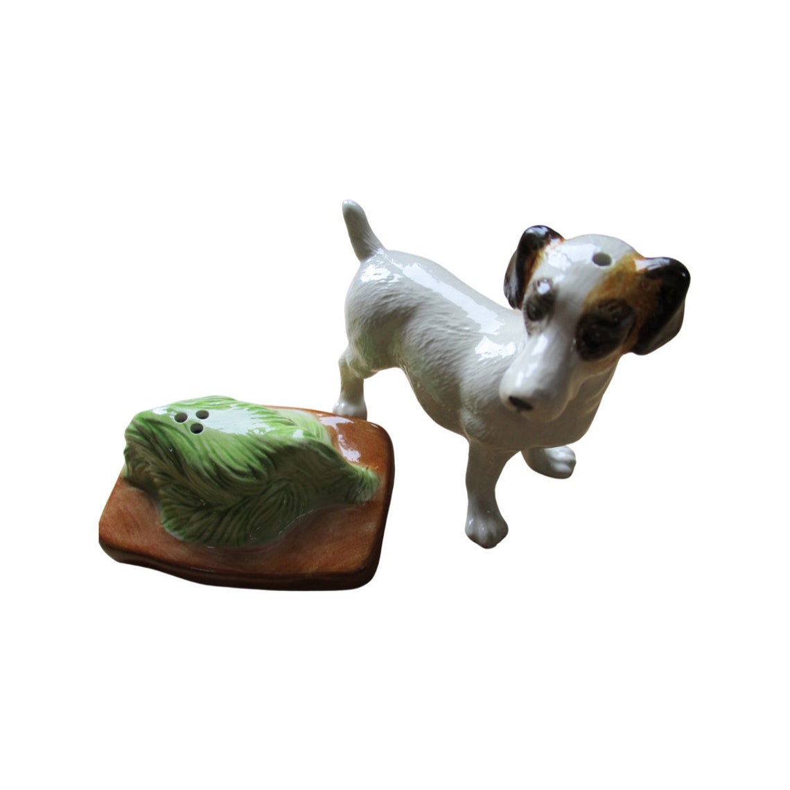 Jack Russell Hund Salz und Pfeffer Töpfe handbemalt Jack Etsy