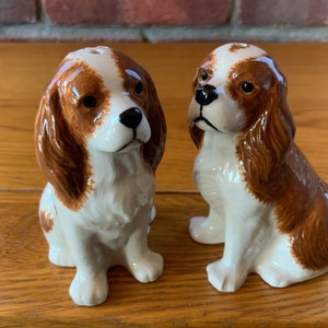 Cavalier King Charles Spaniel Salt and Pepper Pots Blenheim Cavalier Cruet Set image 2