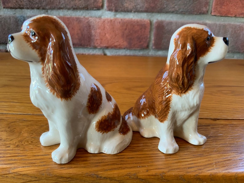 Cavalier King Charles Spaniel Salt and Pepper Pots Blenheim Cavalier Cruet Set image 3