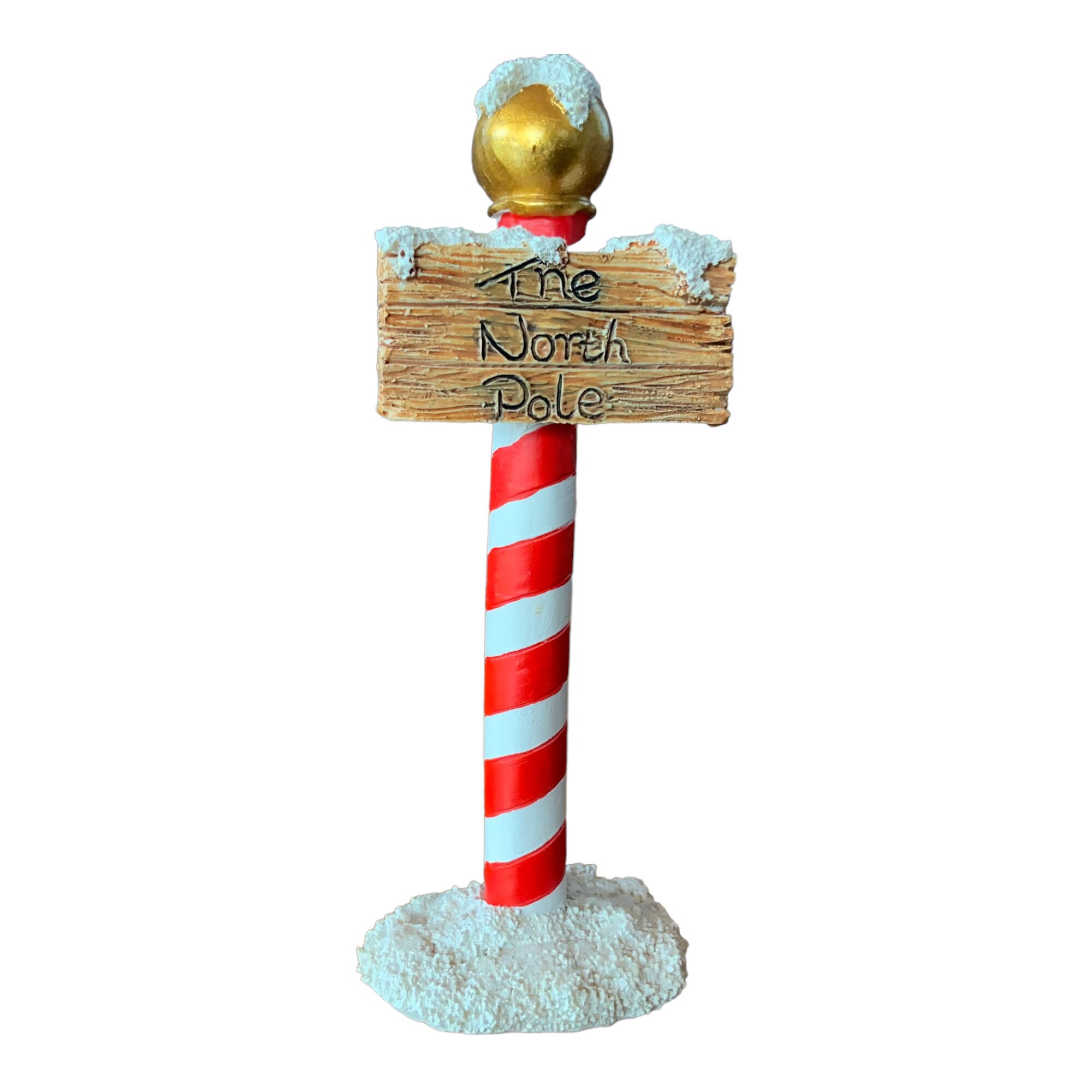 Light Up North Pole Sign Clipart