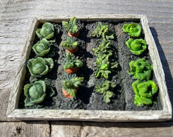 Fairy Vegetable Plot - Fairy Veg Garden - Miniature Veg Garden