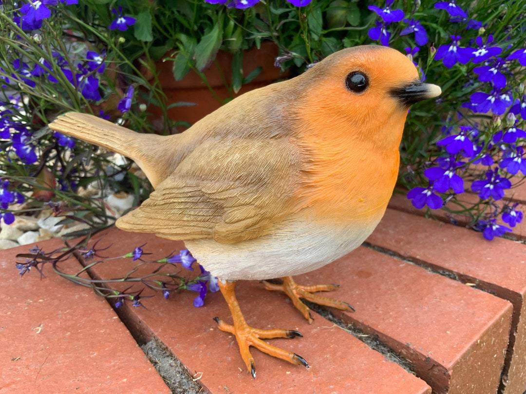Robin Garden Ornament Robin Garden Bird Ornament Etsy