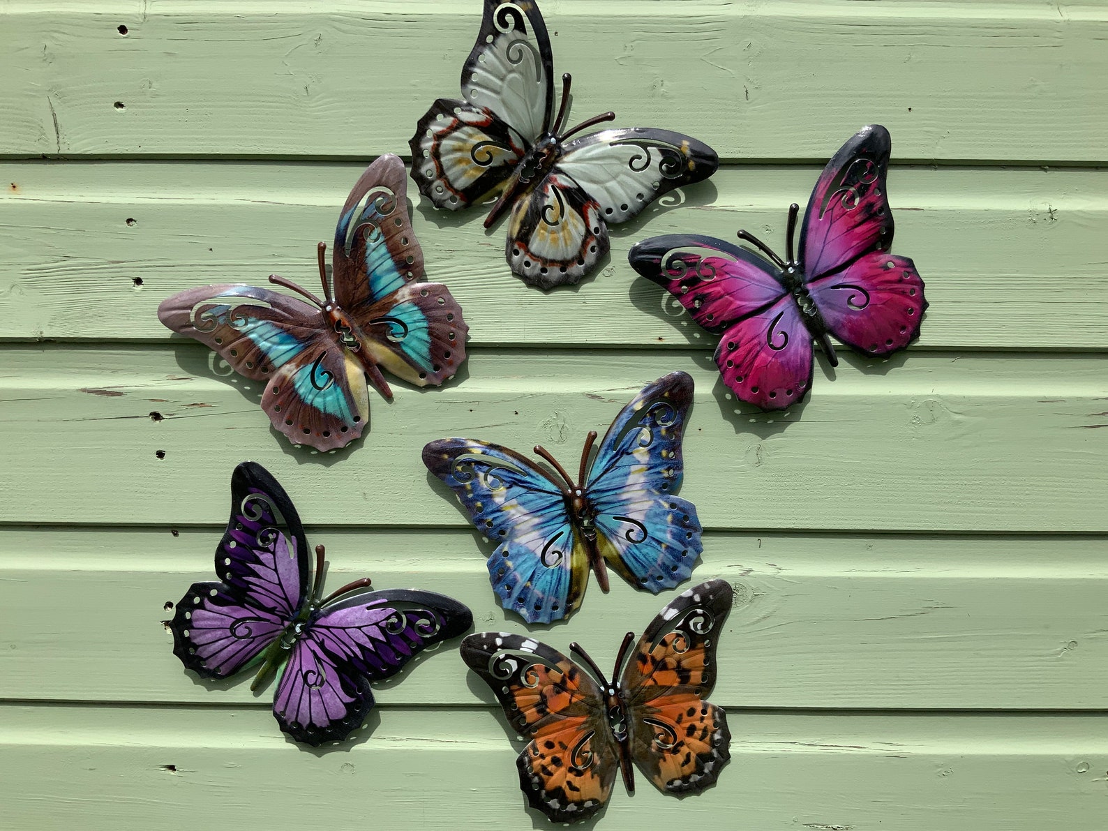 Garden Butterfly Wall Art SET OF SIX Garden Butterfly Etsy