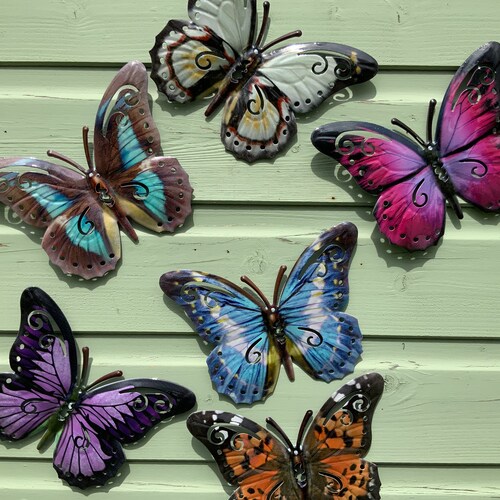 Wall Mountable Garden Butterfly Wall Ornament 