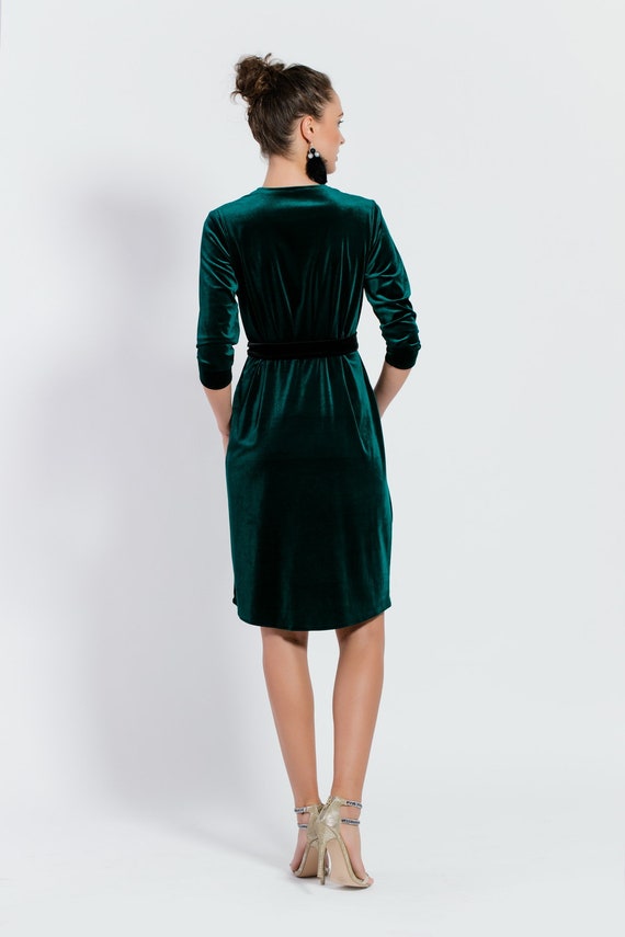 velvet navy blue envelope dress perfect breastfeeding dress vneck dress elegant dress party dress velvet cocktail dress,calf length velvet navy blue envelope dress perfect breastfeeding dress vneck dress elegant dress party dress velvet cocktail dress,calf length