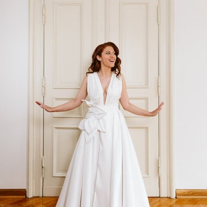 A-line wedding wrap skirt, flared maxi wedding skirt, impressive taffeta wedding skirt, bridal separates