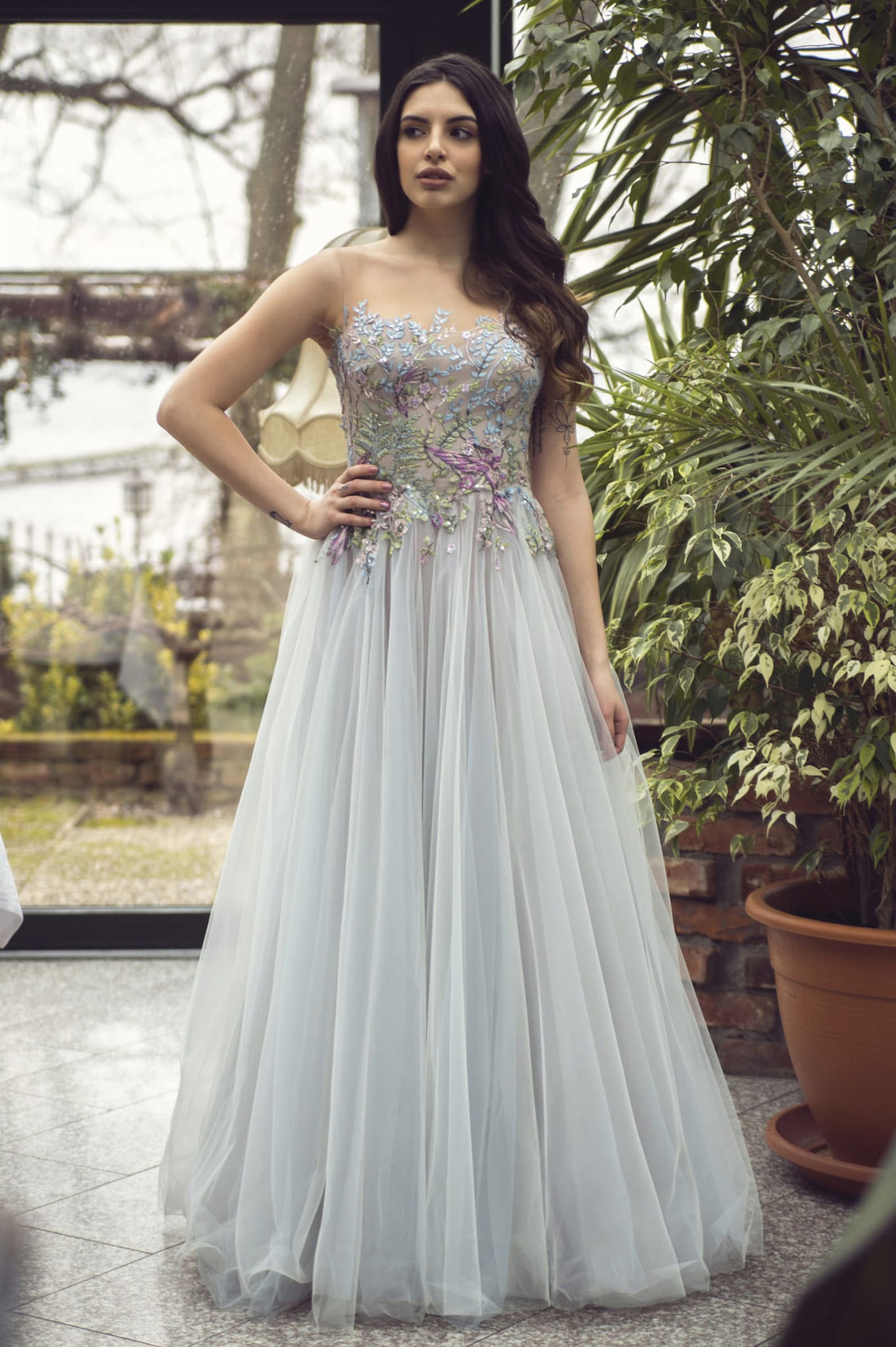 Colored Floral Wedding Dress Colorful Wedding Dress Tulle - Etsy
