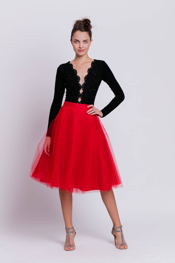 Tulle Petticoat Adult Red Tulle Petticoat Adult Red