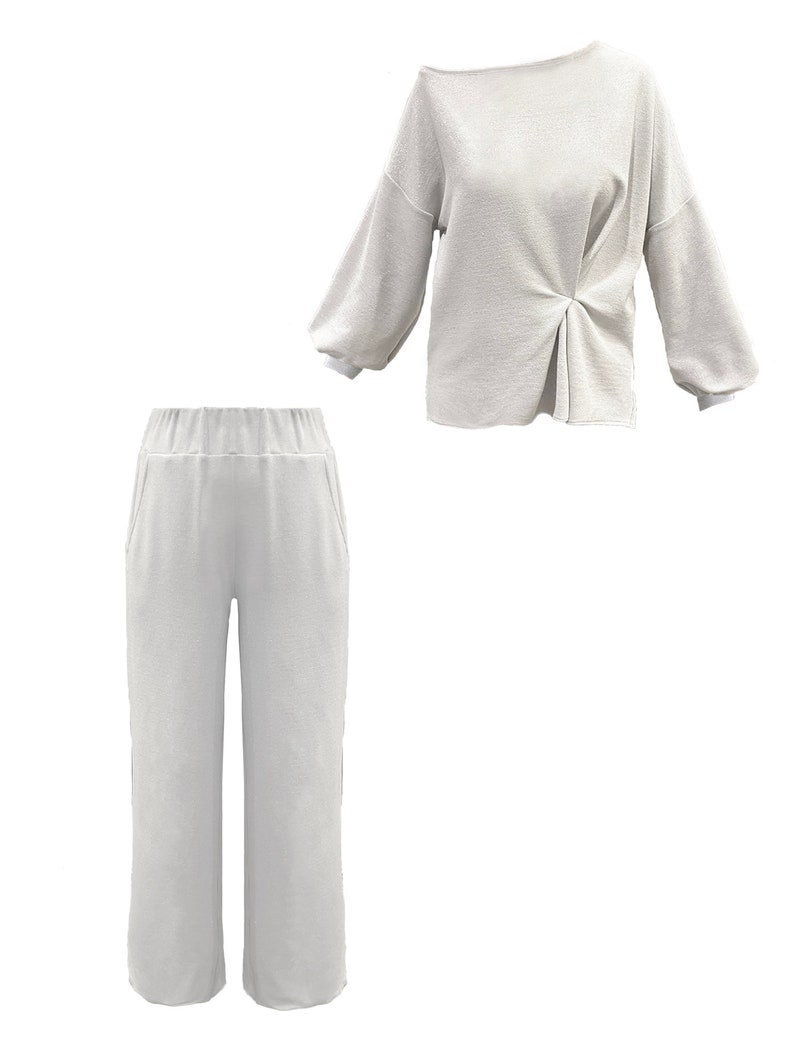 Wide leg grey sweatpants