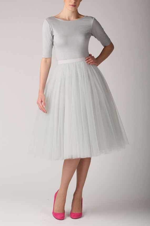 Items similar to Pearl tutu skirt, Handmade long skirt, Handmade tulle ...