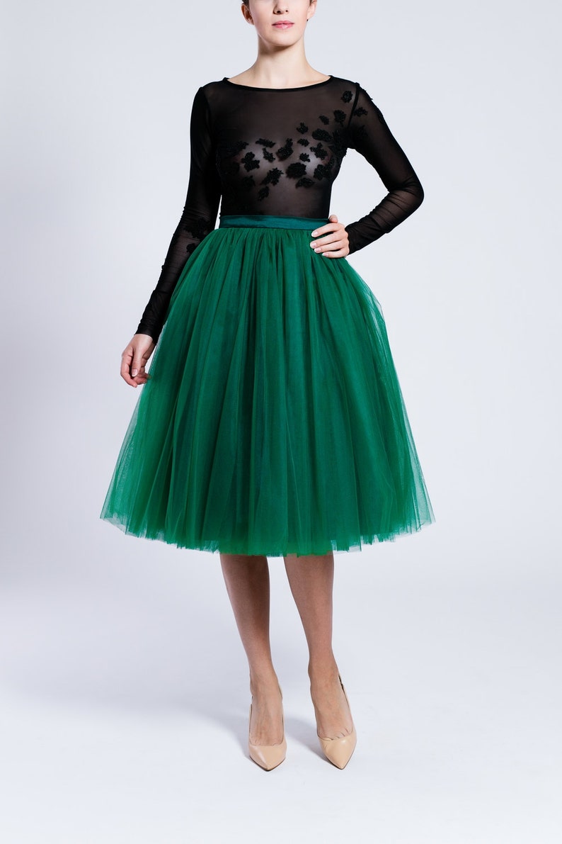 Jupe Longue TIMEMEAN Femme - Tulle Transparent, Taille Haute Élastique - Pour Soirée, Mariage, Quotidien