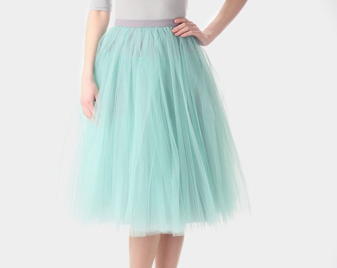 Mint Tulle Skirt Carrie Bradshaw Inspired Tutu Sex and the - Etsy