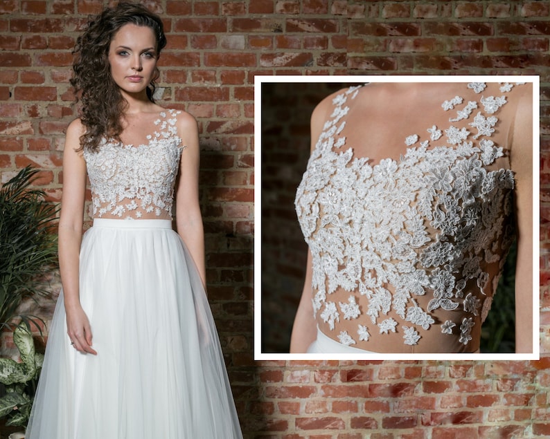 tight fitting lace top wedding separates Lace wedding bodysuit romantic lace blouse bridal top wedding bodysuit