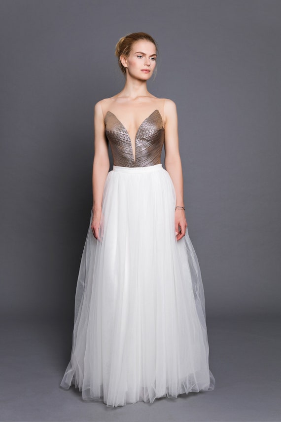 Buy Maxi Tulle Skirt With a Train Wedding Separates Tulle