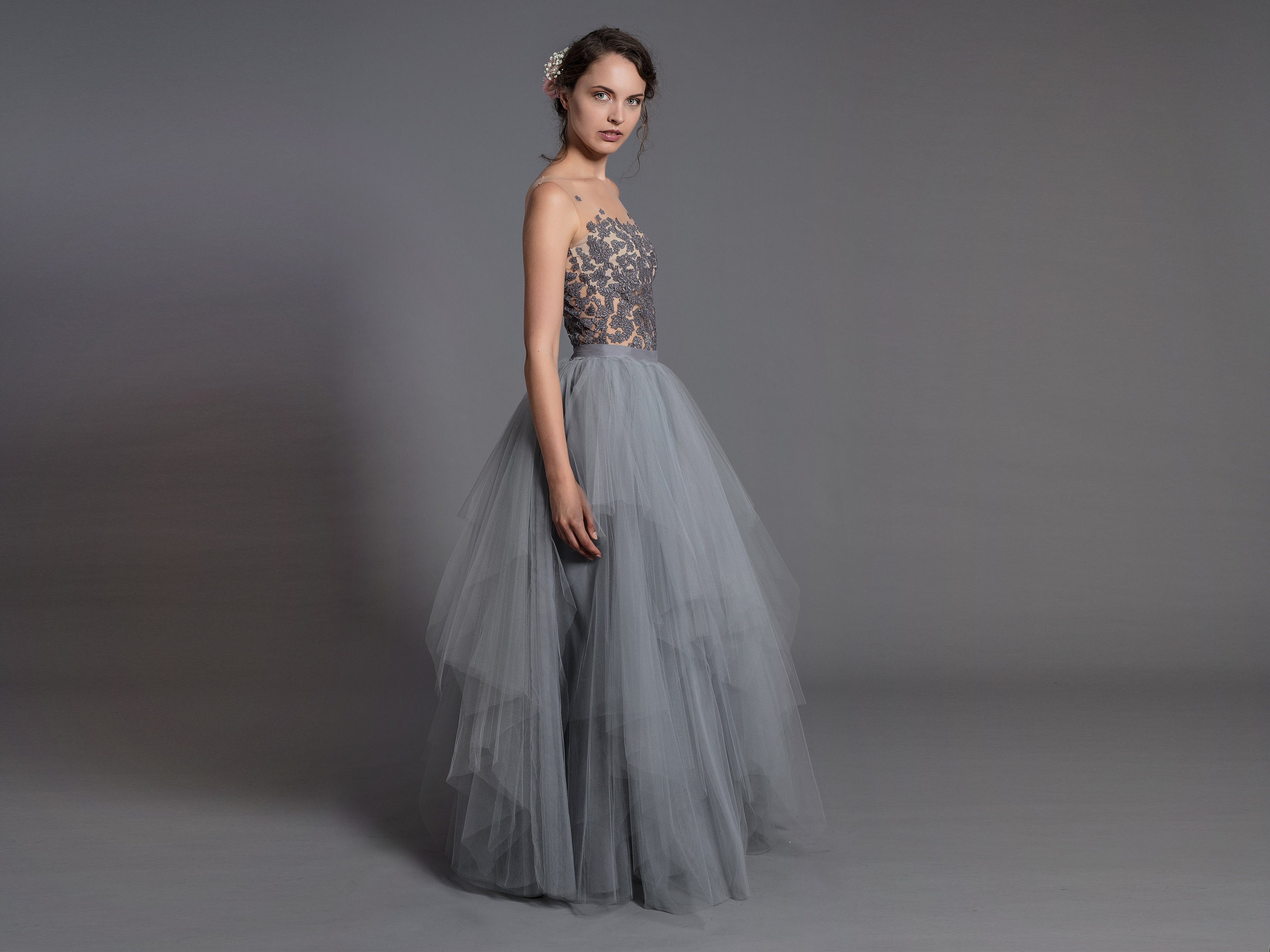 Tulle Dress Women, Tulle Tiered Dress, Tulle Prom Dress, Evening