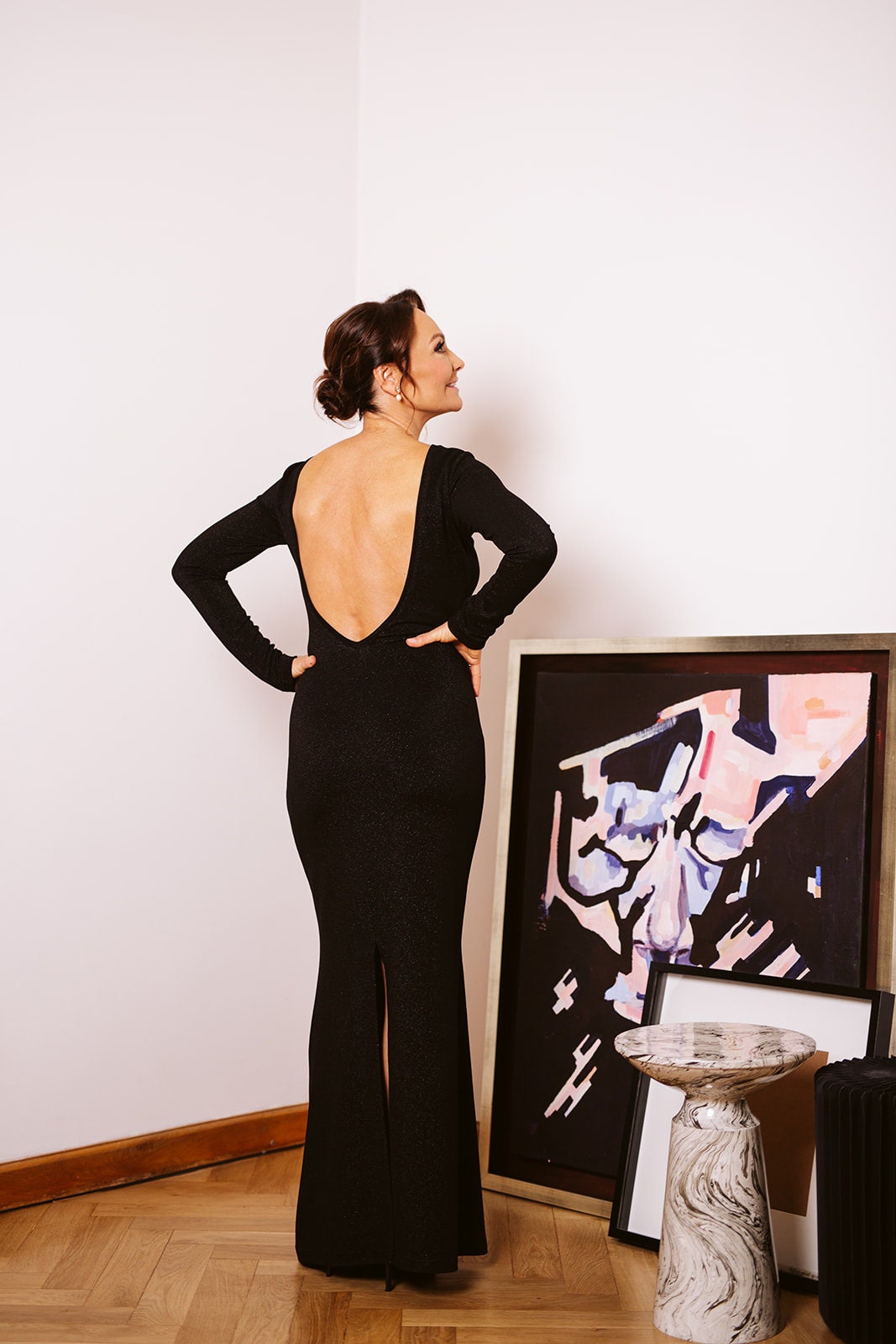 Luxury Black Sequins Hollow Backless High Split Maxi Dress – IULOVER