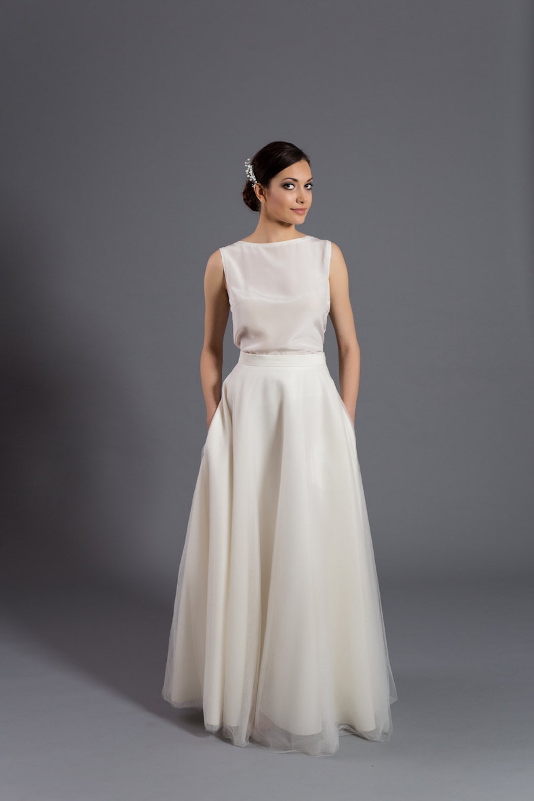 Tulle maxi skirt clearance pockets