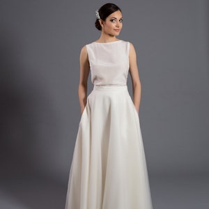 Maxi tulle skirt with pockets, tulle skirt, ecru skirt, ecru maxi skirt, wedding gown, wedding skirt, maxi dress, bridal dress,wedding dress